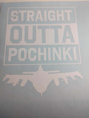 STRAIGHT OUTTA POCHINKI PUBG Vinyl Aufkleber Auto Van Laptop 17x14cm Gaming