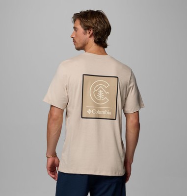 Columbia CSC  T-Shirt aus Bio-Baumwolle mit Back Logo, Dark Stone, Linework C Ba