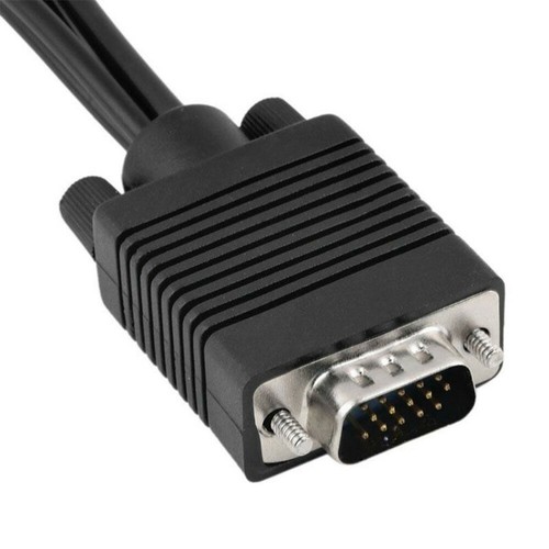 Adaptador de proyector VGA a cable convertidor de televisión 3RCA de línea de audio para computadora portátil - Imagen 3 de 12