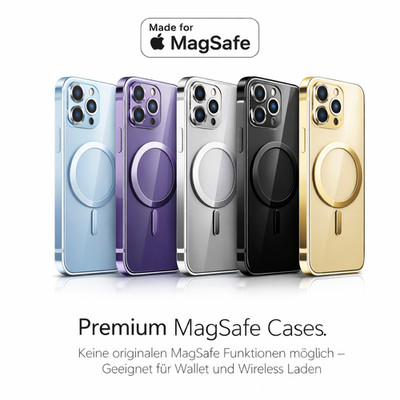 iPhone 12/13/14 Pro Max Antigelb Hülle Metallrahmen MagSafe kompatibel Hardcase