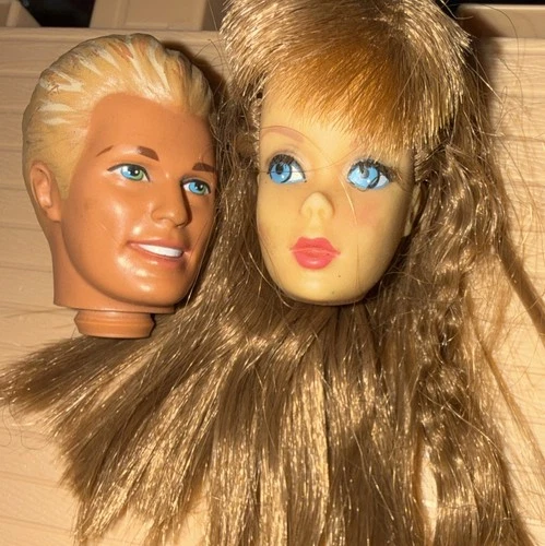 Vintage Barbie/Ken Doll Head  Blue Eyes