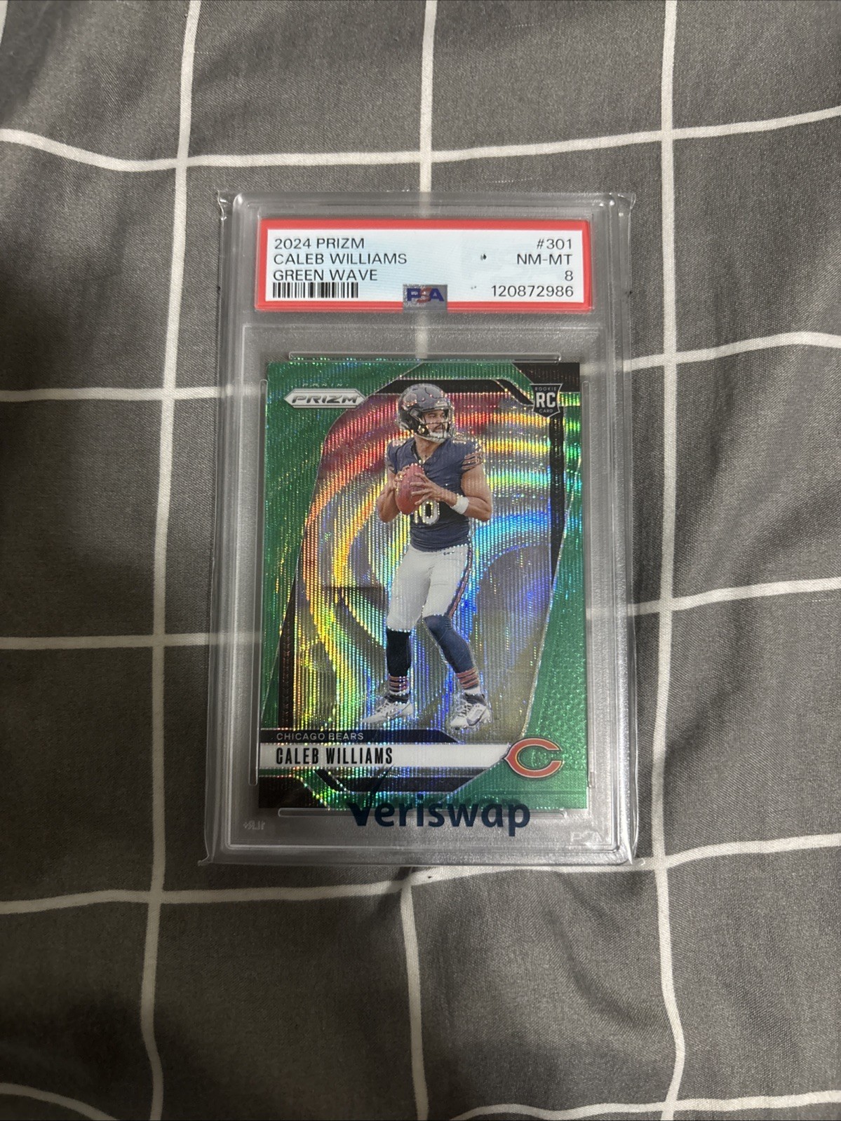 2024 Panini Prizm - Rookies Caleb Williams #301 Green Wave Prizm (RC)