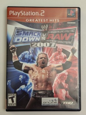 WWE SmackDown vs. Raw 2007 PS2 Greatest Hits *Tested* No Manual 