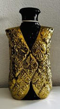 Dekoration Dekoflasche Schwarz Gold aus Keram...