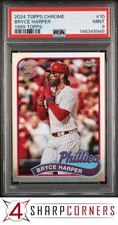 2024 TOPPS CHROME 1989 TOPPS BASEBALL #10 BRYCE HARPER PSA 9