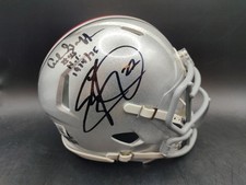 Eddie George Archie Griffin Signed Mini Helmet Ohio State Heisman Beckett COA