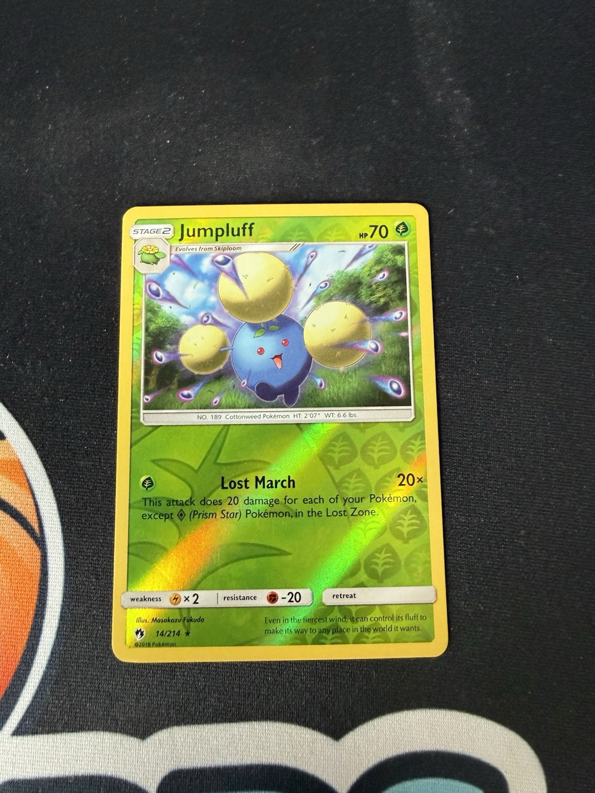 Jumpluff 14/214 Rare Lost Thunder Pokemon Reverse Holo