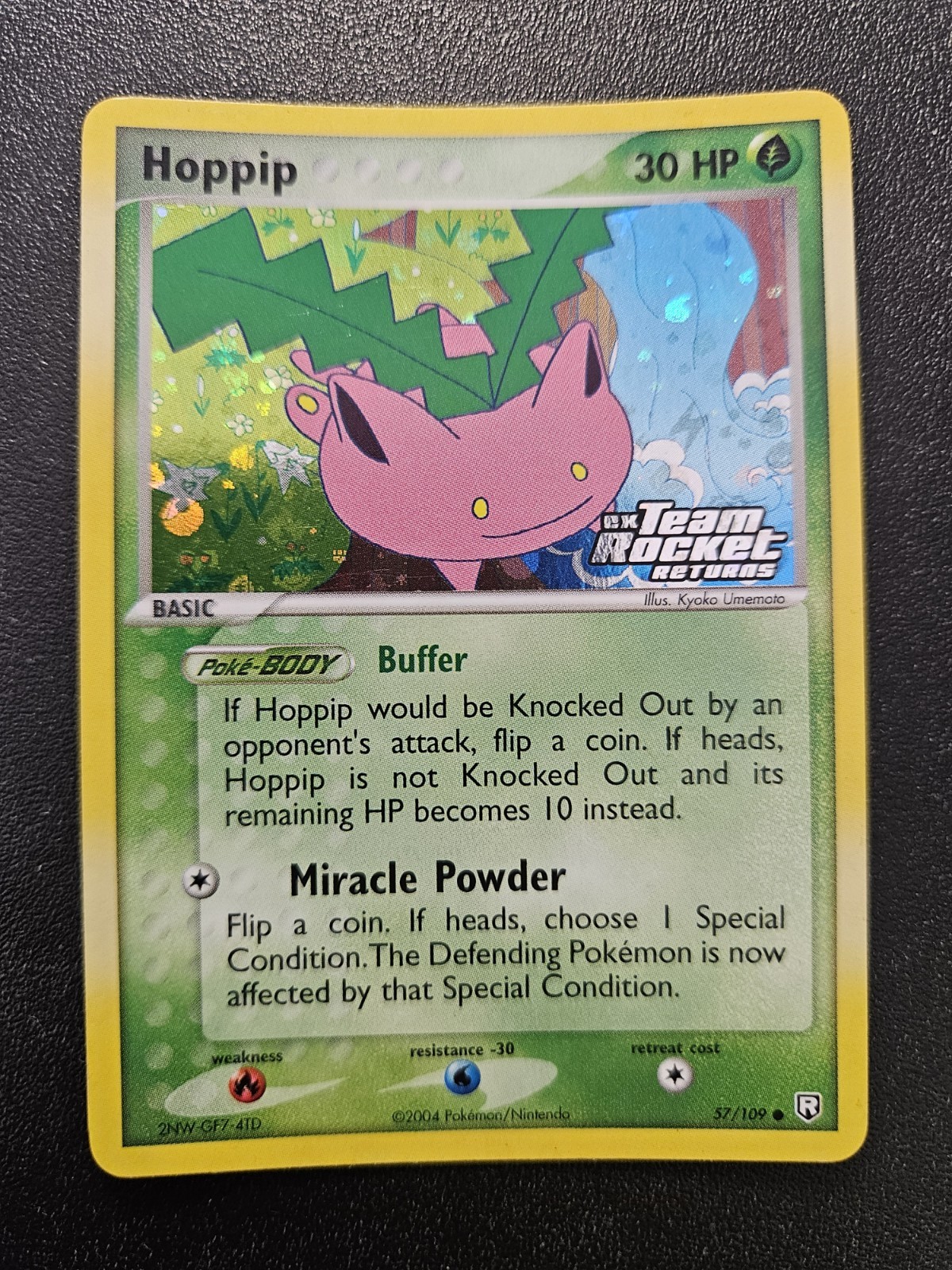 Pokemon Team Rocket Returns Hoppip Stamped Reverse Holo 57/109 NEAR MINT