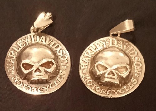 Harley Davidson Silver Wiillie G Pendants Lot Of Two