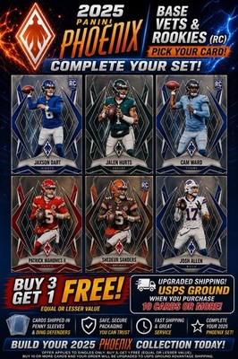 2025 Panini Phoenix Base Vets & Rookies (RC) Pick Your Card - Complete Your Set
