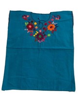 Embroidered Mexican Blouse Handmade Size M