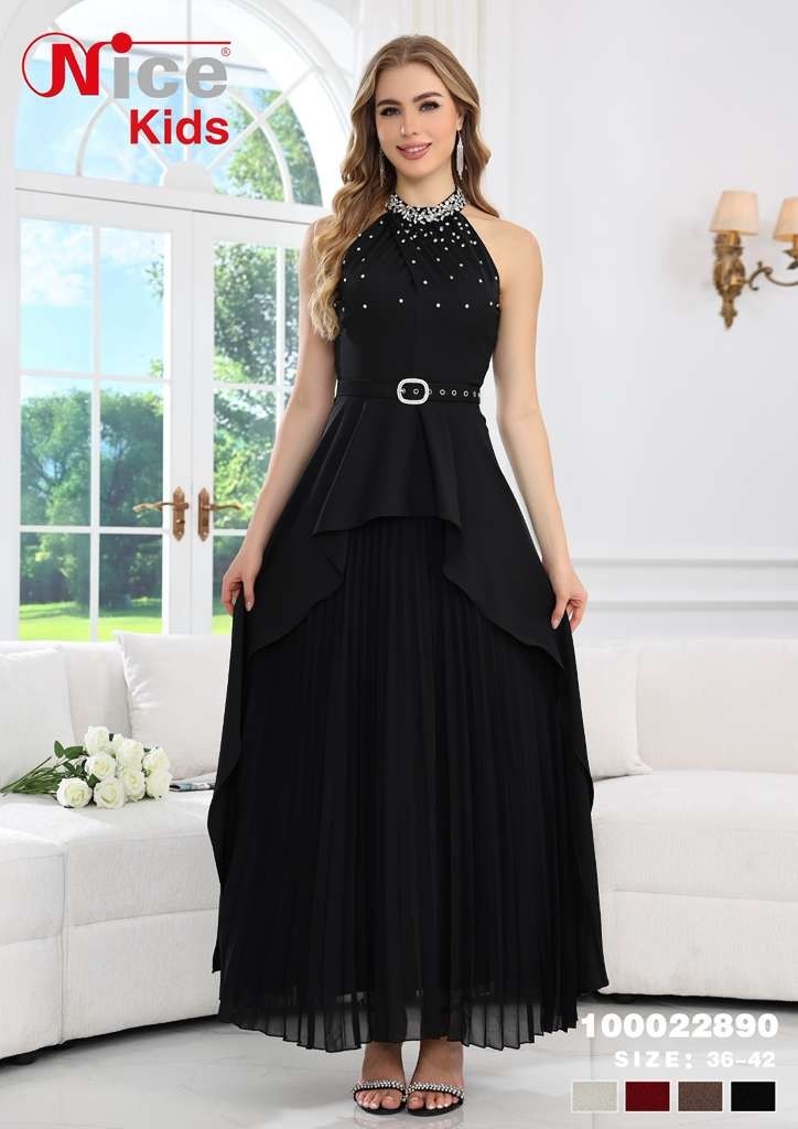 100022890 Women's Color Long Dress