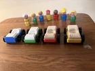 Vintage Fisher Price Little People Cars & Figures Lot 11 Pieces