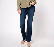 Belle by Kim Gravel TripleLuxe Denim Boot-Cut Jean-Drk Indigo-Tall 4 A612817 NEW