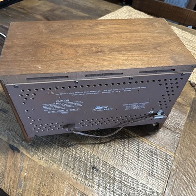 Zenith S-58040 K731 Tube Radio AM FM Wood Table Radio 1950s