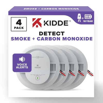 Kidde Hardwired Smoke & Carbon Monoxide Detector Pack of 4