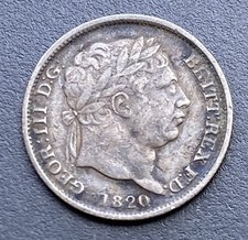 George III Silver Shilling 1820 Coin Lot C11