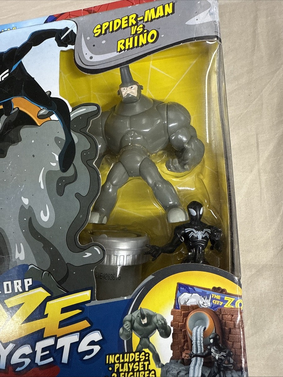 OSCORP OOZE FACTORIES Spiderman vs Rhino Action Figures Superhero