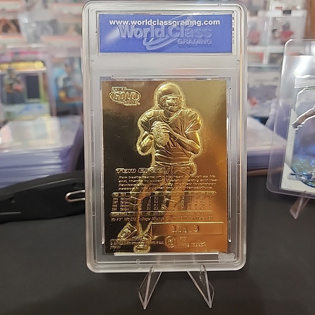 tom brady holographic card Amazon.com: Tom Brady 2005 Sculptured High Relief Gold Card - Graded GEM  Mint 10 main image 0