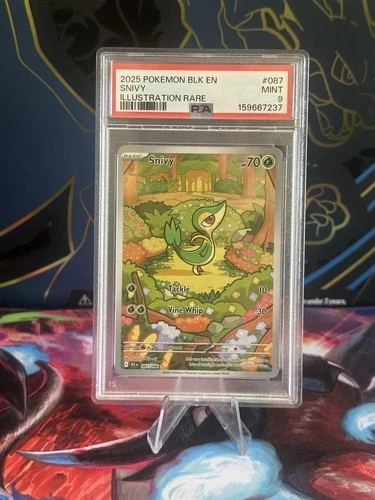 Pokémon TCG Scarlet And Violet Black Bolt Snivy #87 PSA9