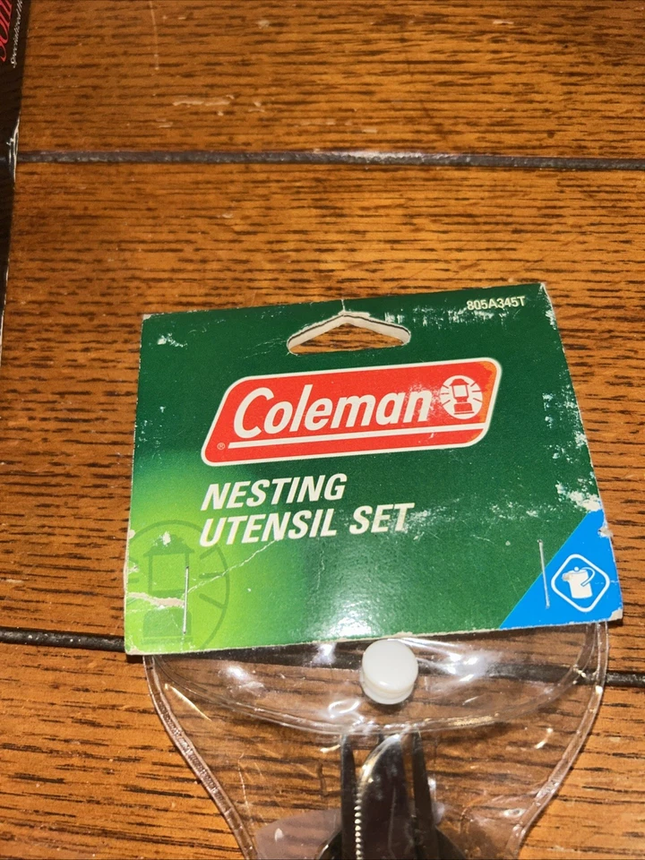 Coleman 3 Piece Fork Spoon Knife Camping Compact Nesting Utensil Set - - Image 2 of 4