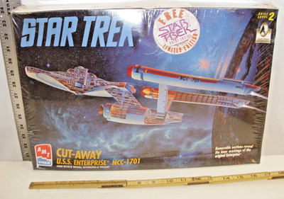 AMT STAR TREK CUT AWAY U.S.S. ENTERPRISE SPACE SHIP MODEL 8790 1995 SEALED