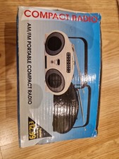 AM/FM Portable Compact Radio - Black