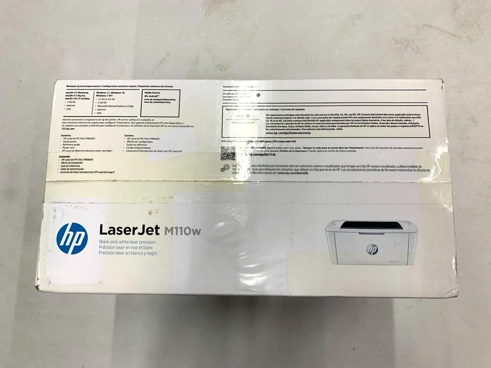 NEW HP LaserJet M110w Wireless Monochrome Black & White Laser Printer - Image 3 of 4