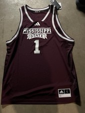 MISSISSIPPI STATE BULLDOGS BASKETBALL JERSEY ADIDAS SIZE LARGE NEW WITH TAGS