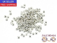 Crimp Beads - Silver Plated - 2mm - Jewellery End Findings - Pack of 200