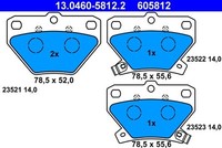 Bremsbelagsatz Scheibenbremse Ate 13.0460-5812.2 (1Satz-1Stk)