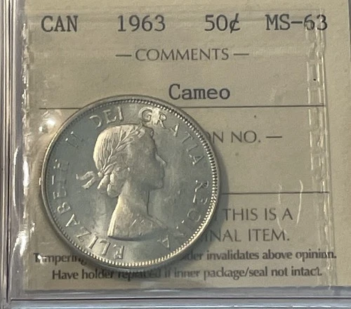 1963 Canada 50 Cents - ICCS MS-63 CAMEO