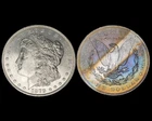 Tab Toned  1879 Morgan Silver Dollar- CHOICE BU