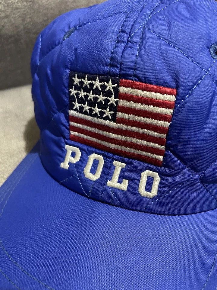 Vintage Ralph Lauren Polo Sport Hat Cap Flag - Image 3 of 4
