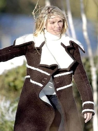 Cameron Diaz Street Fashion Overcoat Wool Trench Coat In The Holiday, Recreation - Image 4 of 4