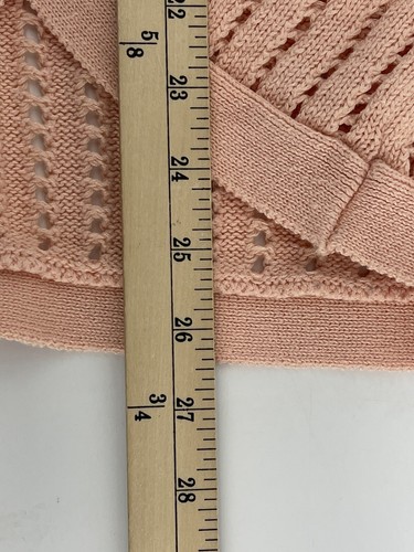 Canyon River Blues Vintage Knit Open Cardigan Sweater Womens Size L Large Pink - Picture 8 of 8