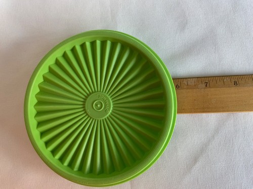 Vintage Tupperware Replacement Lid ONLY Starburst Green 610-21 5 3/4” Preowned - Picture 4 of 4