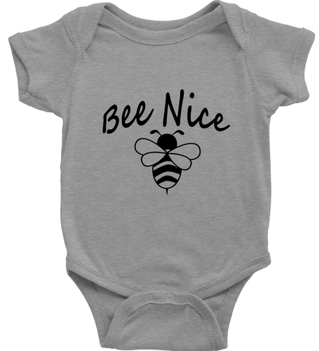Bee Nice Toddler Kids Boy Tee T-Shirt Infant Baby Bodysuit Clothes Kindness Bee - Picture 16 of 36
