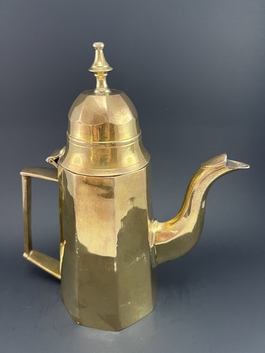Brass Coffee Pot / Teapot Vintage India 9.25" - Picture 3 of 6