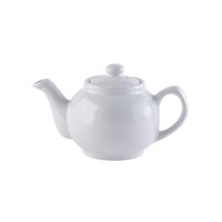 Teekanne Kaffeekanne Teekessel Steingut 450 Ml Klassisch Weiß, FüR 2 Tassen