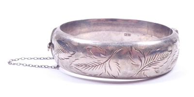 Bracelet Ancien En Argent Massif - Occasion - Pièce Unique