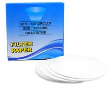 Eisco Labs Premium Qualitative Filter Paper, 100 Pack - 7.28" 18.5cm 