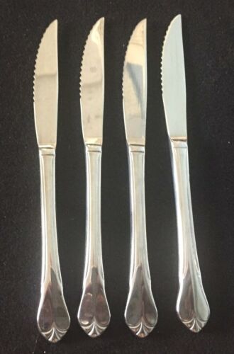 Libbey stainless flatware Diana 4 steak knives 8 1/2" EUC - Picture 1 of 4