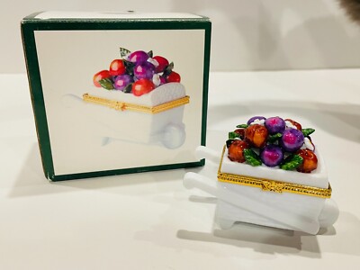 PORTMEIRION NEW IN BOX Hinged Lid Trinket Box- Plums