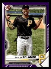 Shalin Polanco 2021 Bowman Draft #BD-176 Purple #/250