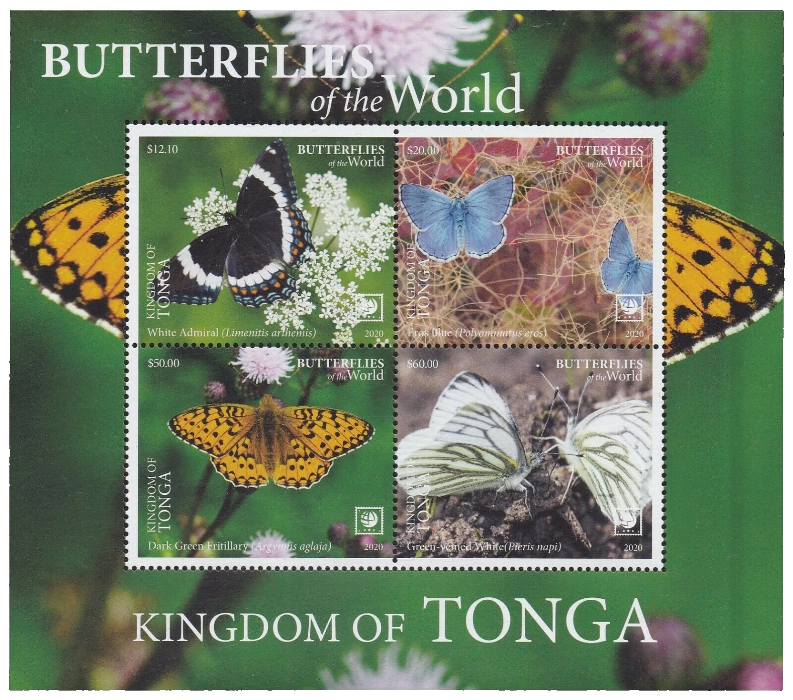 Марки бабочки тонган (1970 г. - наст. ВР.)