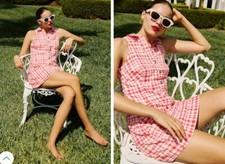 Anthropologie Maeve Collared Button Front Mini Dress - MEDIUM (UK 10-12) - £125