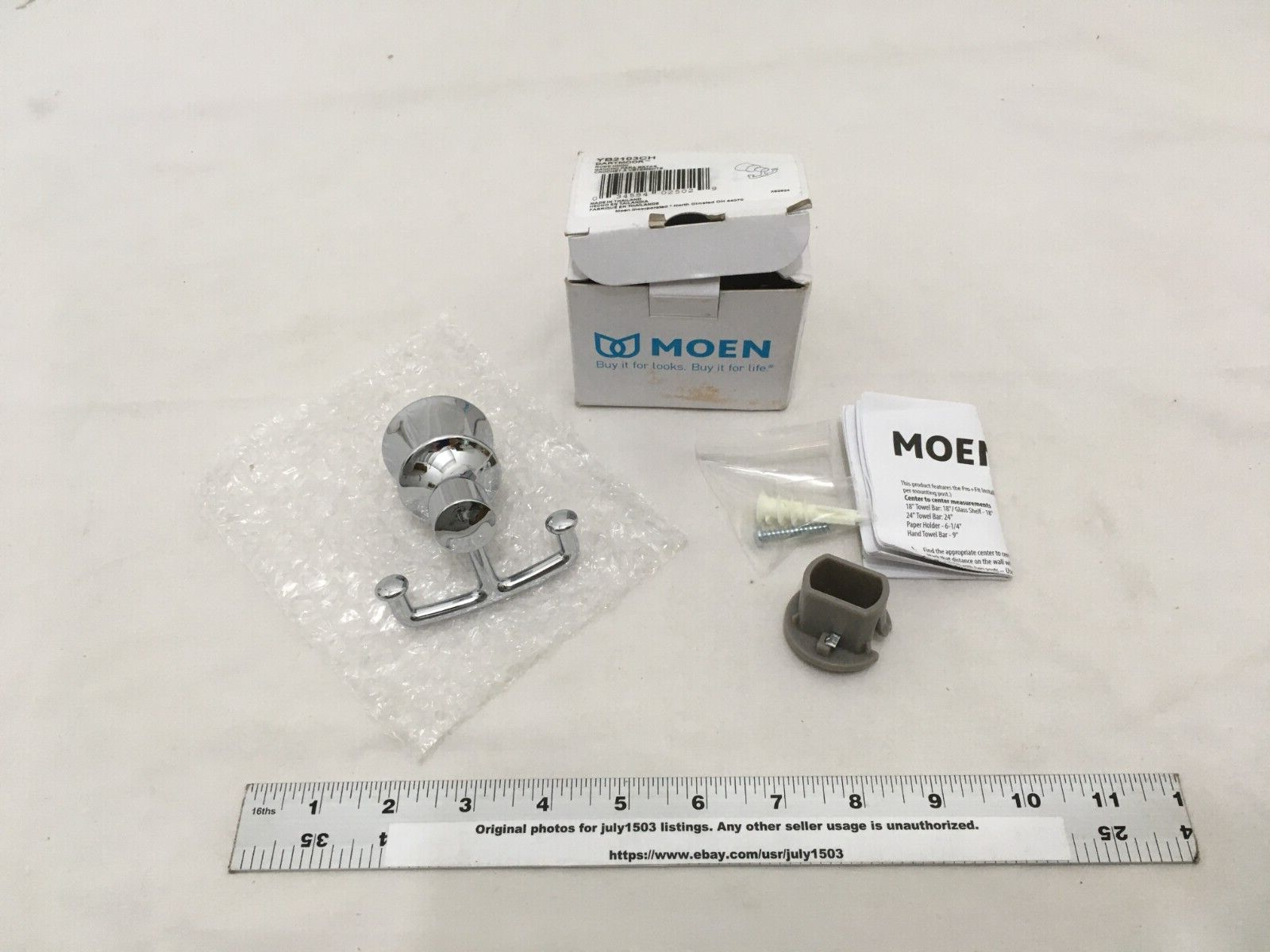 (1) NEW Moen Dartmoor Robe Hook CHROME YB2103CH eBay