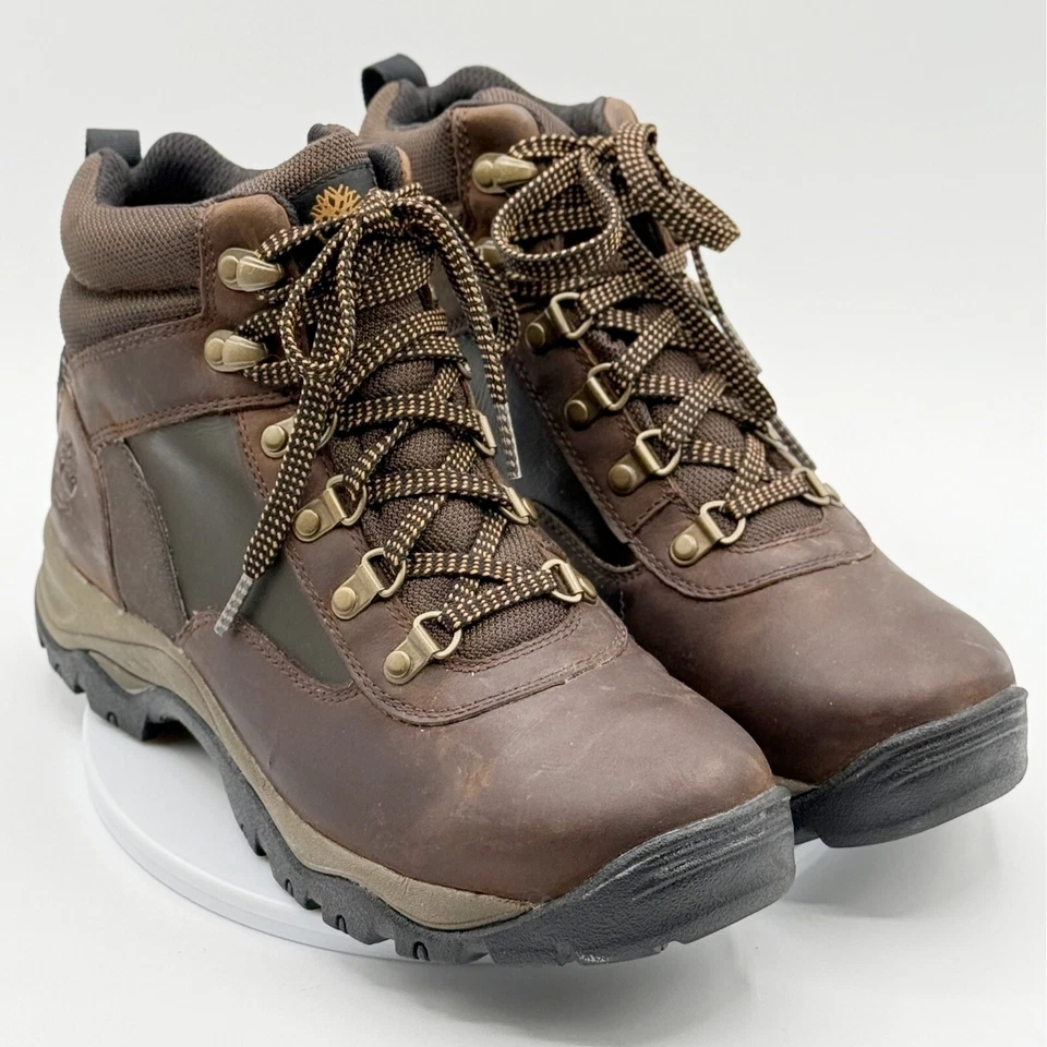Timberland Keele Ridge Mid Hiker Boots Women Sz 8.5 Brown Leather Lace-Up Hiking - Image 4 of 4