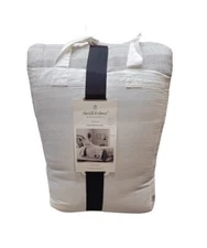 Hearth & Hand - 3PC King Textured Stripe Comforter & Sham Set Jet Gray